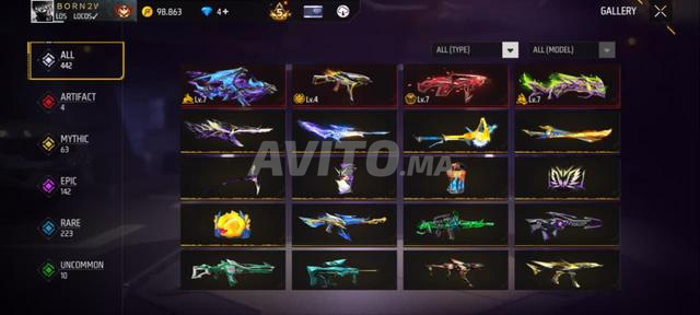 Compte Free Fire à vendre - 2