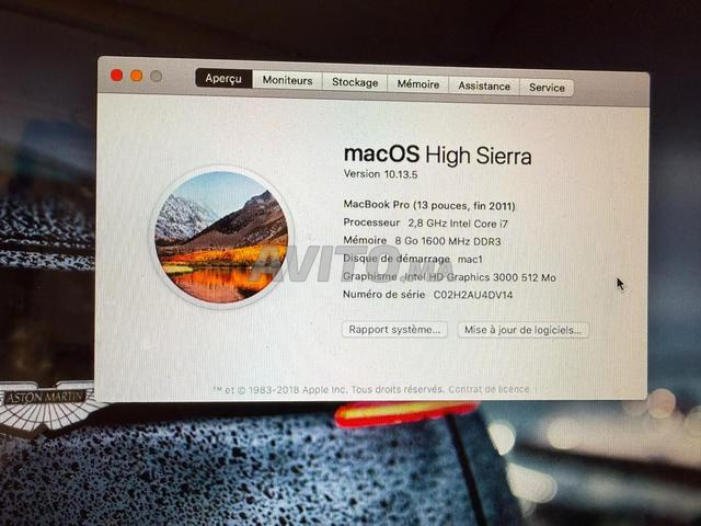 Macbook pro fin 2011 I7 - 2