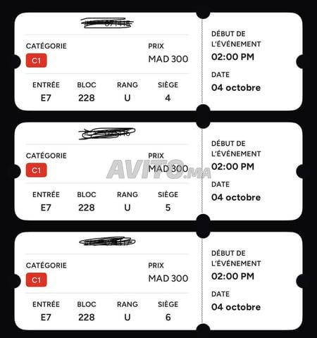 3 billets match Maroc vs Mali