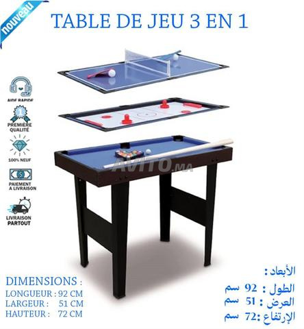 طاولة ألعاب 3 في 1 - 92 × 72 × 51 سم - 2