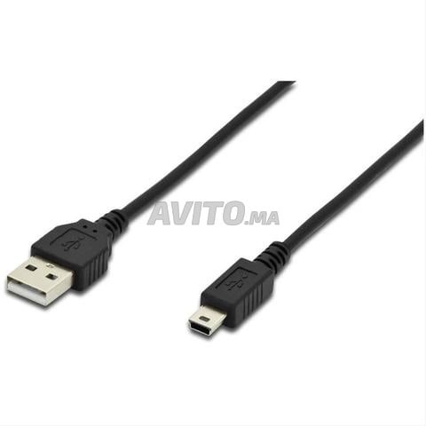 كابل USB A إلى Mini-B أسود 1.80 متر