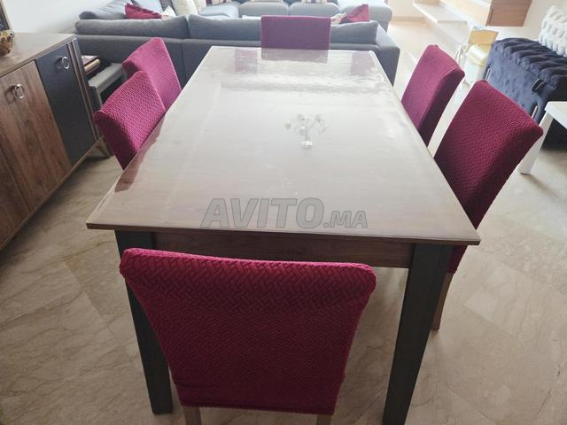 Table, 6 Chaises, Buffet, Miroir - 2