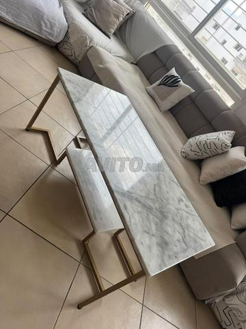 Table basse en marbre avec banc - 2
