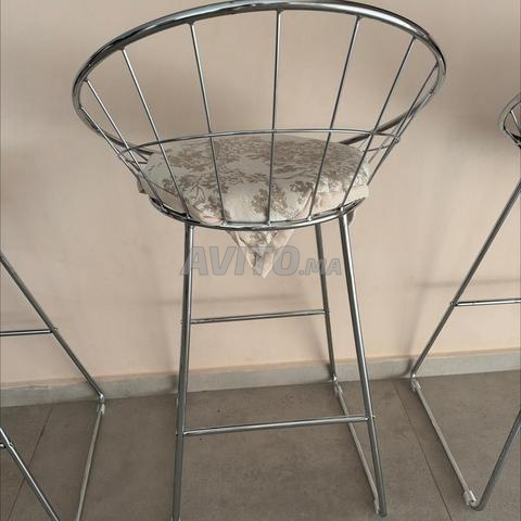 lot de 4 tabourets chromés - 2