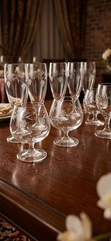 Service de verres en cristal gravé (11 pièces) - 2