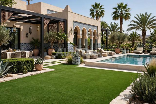 Gazon artificiel jardin villa terrasse Rabat Fès - 2