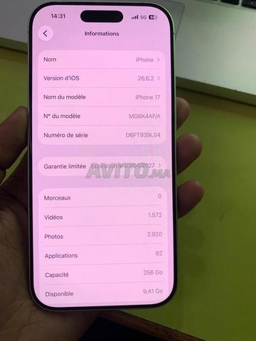 iPhone 17 normal bon état 256go batterie 100% - 2