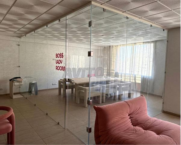 Verrière en verre avec porte - Salle de réunion - 2
