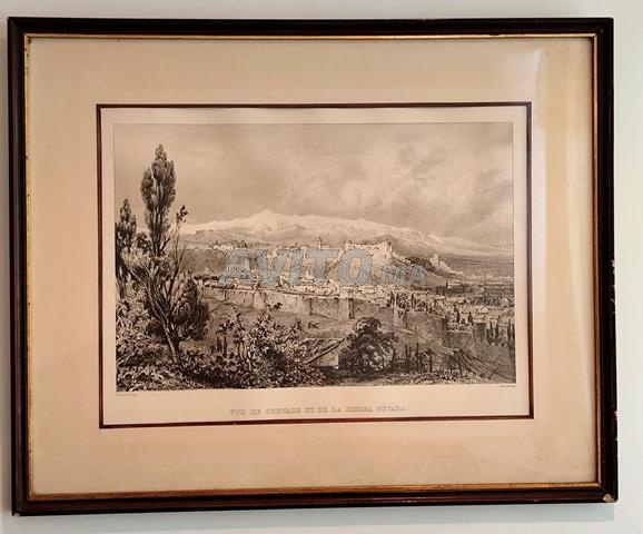 PAIRE DE GRAVURES DE L' ALHAMBRA (GRENADE) - 2