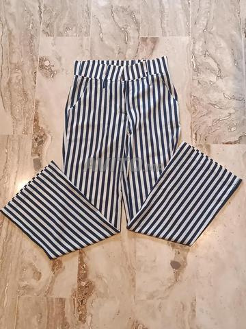 Pantalon rayé (Blanc&Bleu) – Taille 36 - 2