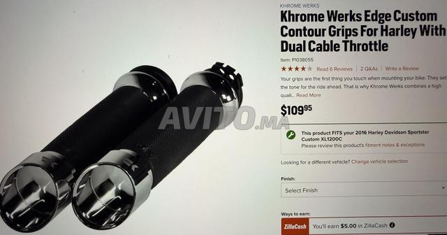 Harley Davidson - Poignées Krome Werks - USA - 2