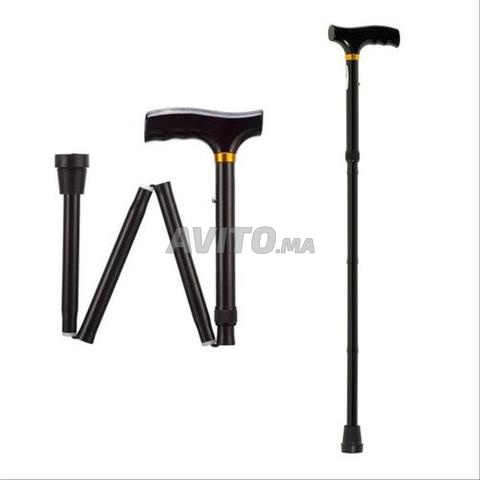 Bâton de marche pliable et réglable en hauteur - 2