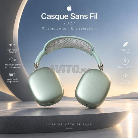 Casque sans fil luxueux, design élégant et son puissant🔥 - 2