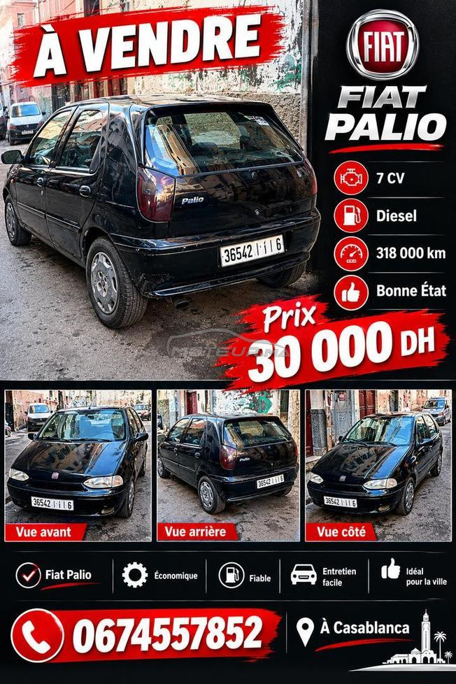 Fiat Palio Diesel Manuelle 2002 à Casablanca