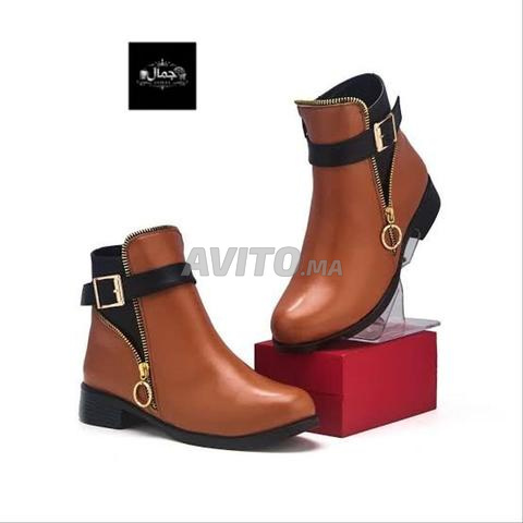 حذاء نسائي شتوي أنيق 👢 (بوت عصري بسحاب وإبزيم) - 2