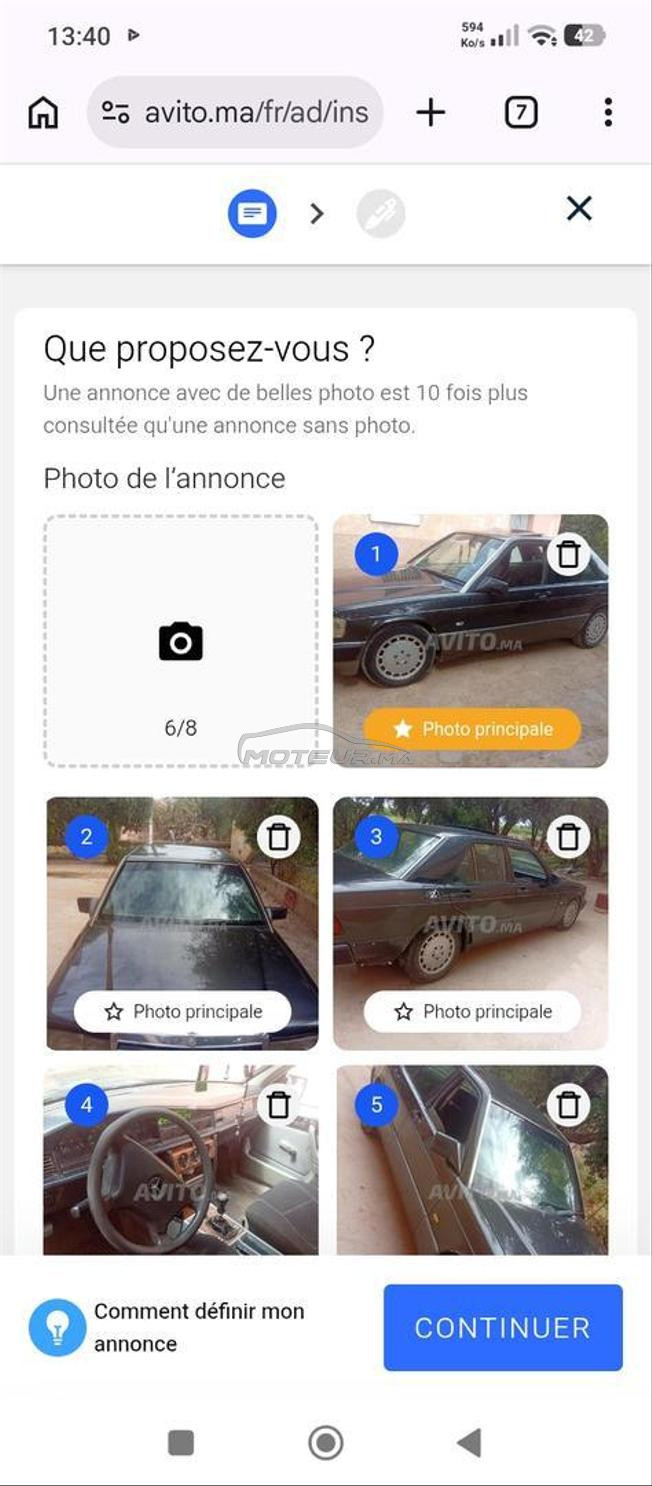 Mercedes 190 diesel 2.5 modèle 2009 diwana 2009