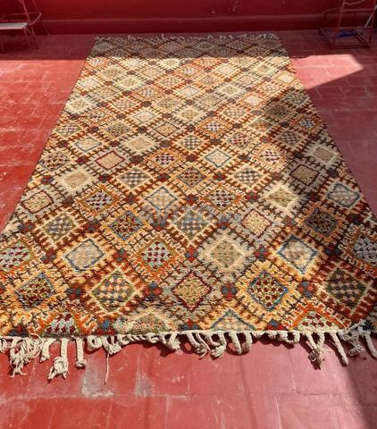 Tapis marocain ancien authentique de Rabat, marouché - 2