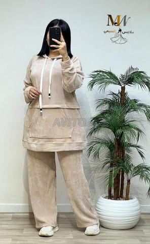 Ensemble d'hiver confortable pour femmes 🧥 (Hoodie long avec pantalon large) - 2
