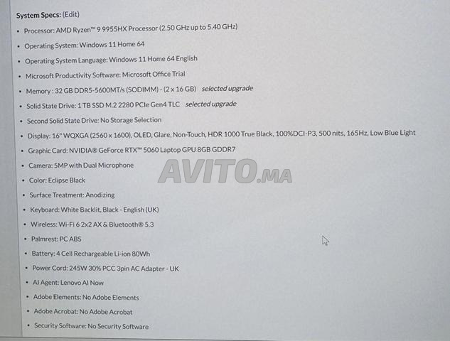 Lenovo Legion Pro 5 RTX5060 32GB RAM - 2