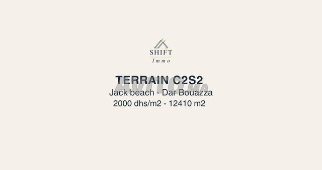 Terrain C2S2 à Dar Bouazza - vue sur mer