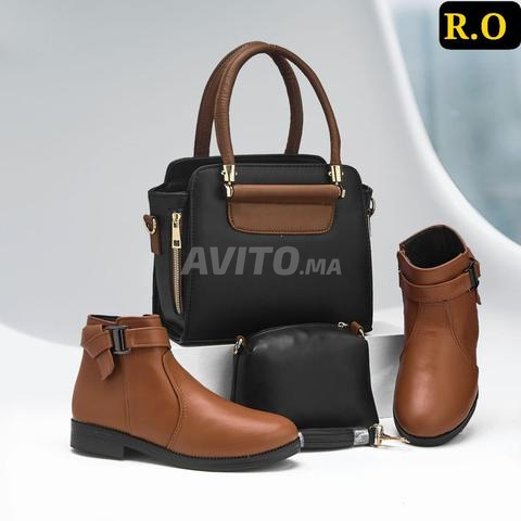 Ensemble d'hiver pour femmes 👜 (Bottes, sac à main et petit sac) - 2