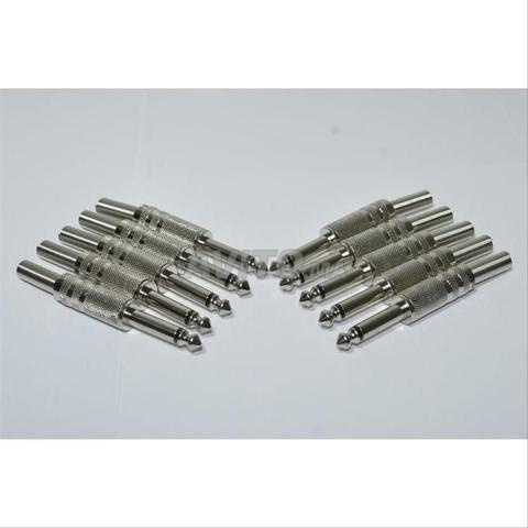 10x Fiche et connecteur audio Jack 6.35mm mono - 2