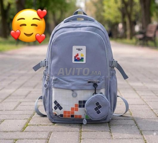 حقيبة مدرسية عصرية 🎒 أنيقة وعملية ✨ - 2