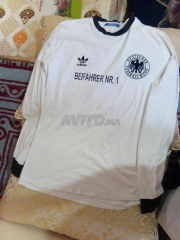 T-shirt Adidas Deutschland blanc à manches longues - 2