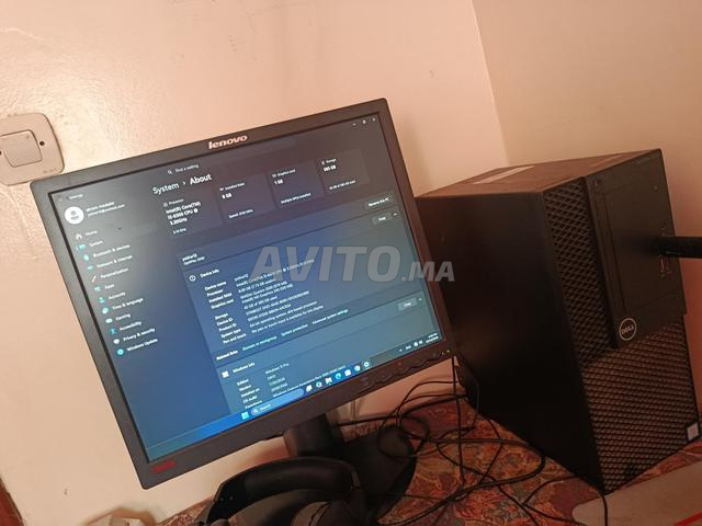 كمبيوتر مكتبي ديل i5 الجيل السادس / 8 جيجا رام / 600 جيجا / شاشة لينوفو