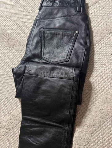 Pantalon en cuir véritable, Taille S (30/31) - 2