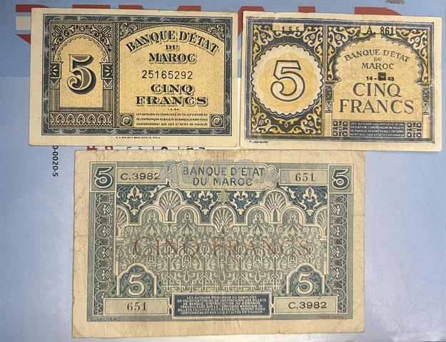 Anciens billets du Maroc - 2