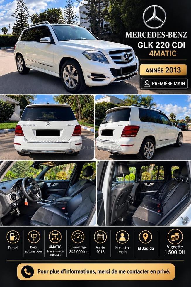 Mercedes GLK 220 CDI 4MATIC – 2013 – Première main