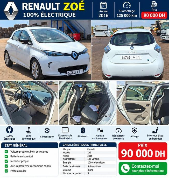 Renault Zoe Electrique Automatique 2016