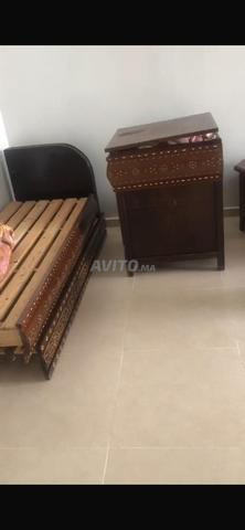 Salon marocain bois, coins et mousse à vendre - 2