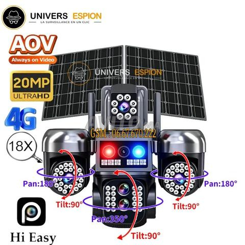 Caméra 4G Solaire 20 MP - 25 MP - Zoom X18 - 2