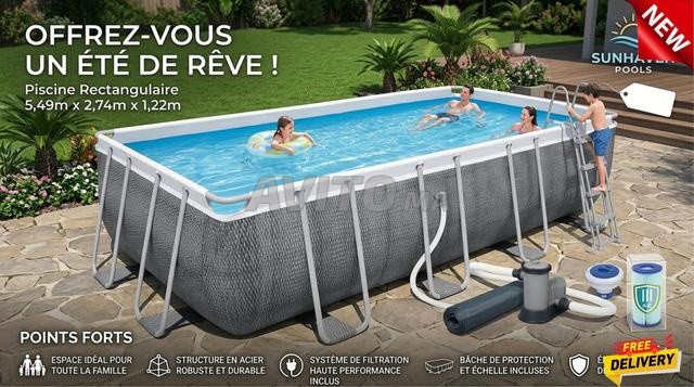 Piscine Tubulaire 5.49 x 2.74 x 1.22 M Rotin - RFC - 2