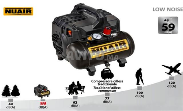 COMPRESSEUR D'AIR PORTABLE SILENCIEUX 6L - 59 Db - 2