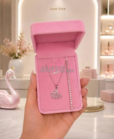 Ensemble cygne luxueux collier et bracelet - 2
