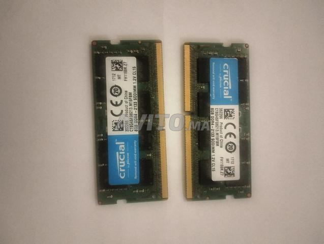 قطعتان من ذاكرة Crucial 8 جيجابايت DDR4-2133 SODIMM