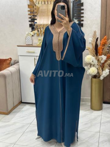 Caftan traditionnel top crêpe rose prix 270 dirhams - 2