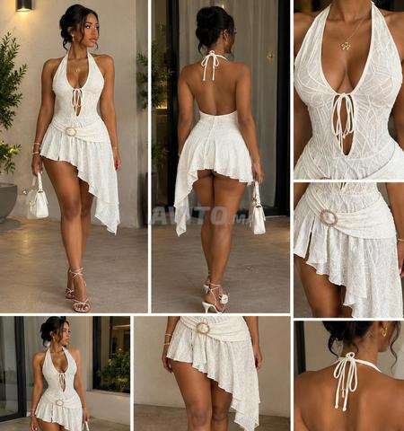 Robe blanc cassé dos nu neuve - 2