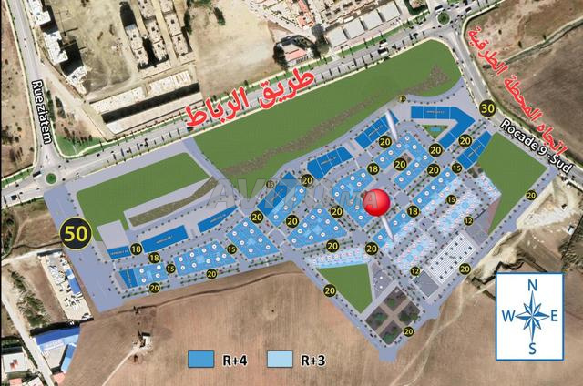 Terrain titré 132 m² R3 Route de Rabat Tanger - 2