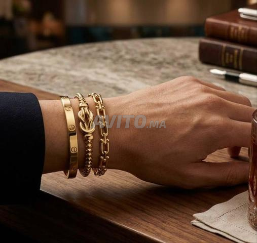أساور تريو أنيقة من الفولاذ المقاوم للصدأ FY650