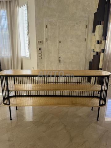 Console feuille d'or et métal