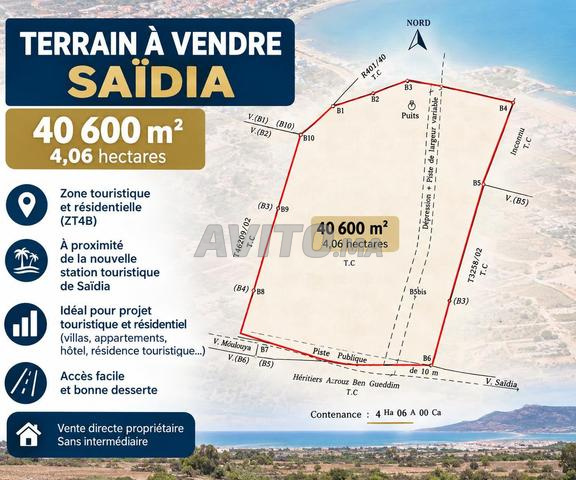 Terrain 4 hectares à vendre à Saïdia