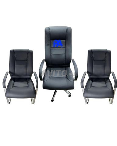 Fauteuil de bureau noir réglable en hauteur - 2