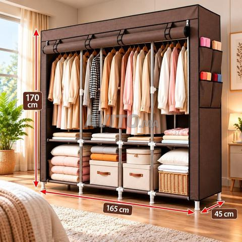 Armoire Tissu 165cm Grande - خزانة ملابس كبيرة - 2