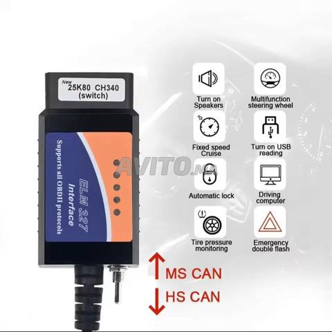 OBD II ELM327 مع مفتاح FORSCAN - 2
