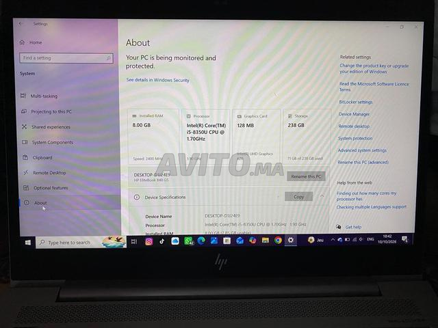 HP Elitebook Core i5 vPro 8ème génération - 2