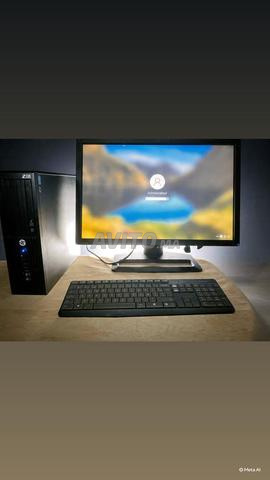 حاسوب HP Xeon 3.30 جيجاهرتز، ذاكرة وصول عشوائي 12 جيجابايت مع شاشة 24 بوصة
